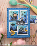 WAFFLE FLOWER: Die | Postage Collage Fish