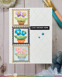 WAFFLE FLOWER: Stencil | Square Postage Pansy