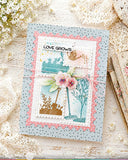 WAFFLE FLOWER: Stamp | Postage Collage Garden Silhouettes