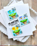 WAFFLE FLOWER: Stencil | Square Postage Pansy