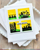 WAFFLE FLOWER: Stamp | Postage Collage Garden Silhouettes