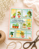 WAFFLE FLOWER: Die | Postage Collage Windowsill Plants