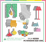 WAFFLE FLOWER: Die | Postage Collage Window Add-ons