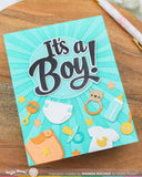 WAFFLE FLOWER: Stamp & Die Combo | Baby Announcement Sentiments