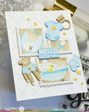 WAFFLE FLOWER: Stencil | Postage Collage Baby