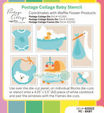 WAFFLE FLOWER: Stencil | Postage Collage Baby