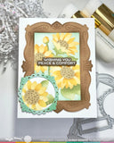 WAFFLE FLOWER:  Stencil |  Nesting Postage Collage | Sunflower
