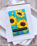 WAFFLE FLOWER:  Stencil |  Nesting Postage Collage | Sunflower