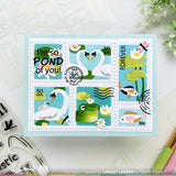 WAFFLE FLOWER: Postage Collage The Pond | Stencil