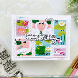 WAFFLE FLOWER: Postage Collage The Pond | Stencil
