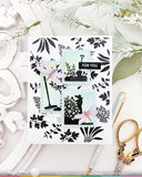 WAFFLE FLOWER: Stamp | Postage Collage Garden Silhouettes