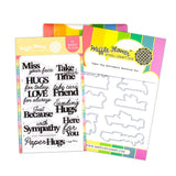 WAFFLE FLOWER: Paper Hug Sentiments | Combo Stamp & Die