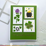 WAFFLE FLOWER: Postage Collage Lucky | Stencil