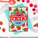 WAFFLE FLOWER: Strawberries Background | Stencil