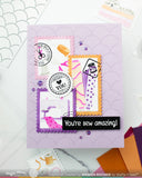 WAFFLE FLOWER: Postage Collage Sew Fun | Stencil