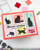 WAFFLE FLOWER: Postage Collage Cat Silhouettes | Die