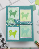 WAFFLE FLOWER: Postage Collage Dog Silhouettes | Stamp