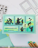 WAFFLE FLOWER: Stamp | Postage Collage Dad Silhouettes