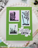 WAFFLE FLOWER: Stamp | Postage Collage Garden Silhouettes