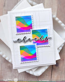 WAFFLE FLOWER: Stencil | Square Postage Wave