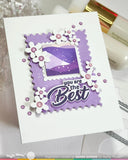 WAFFLE FLOWER: Stencil | Square Postage Wave
