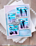 WAFFLE FLOWER: Stencil | Postage Collage Airmail