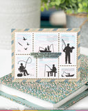 WAFFLE FLOWER: Stamp & Die Combo | Fishing Puns