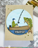 WAFFLE FLOWER: Stamp & Die Combo | Fishing Puns