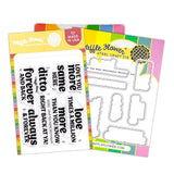 WAFFLE FLOWER: Love You More Sentiments | Combo Stamp & Die