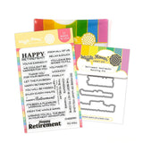 WAFFLE FLOWER: Stamp & Die Combo | Retirement Sentiments