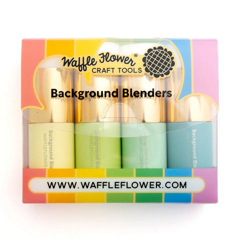 WAFFLE FLOWER: Background Blender Brush | Greens | Set of 4
