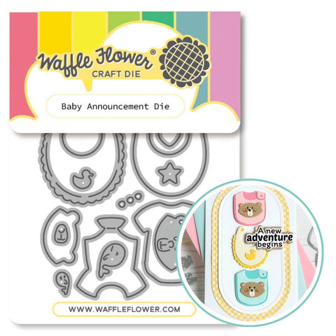 WAFFLE FLOWER: Die | Baby Announcement