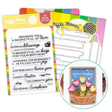 WAFFLE FLOWER: Basketful Sentiments | Combo Stamp & Die