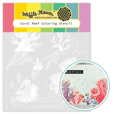 WAFFLE FLOWER: Stencil | Coral Reef