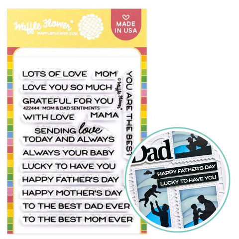 WAFFLE FLOWER: Stamp | Mom & Dad Sentiments