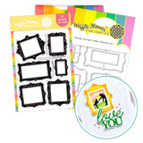 WAFFLE FLOWER: Stamp & Die Combo | Postage Collage Frames