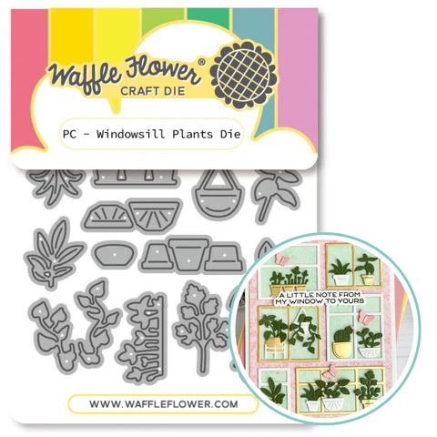 WAFFLE FLOWER: Die | Postage Collage Windowsill Plants