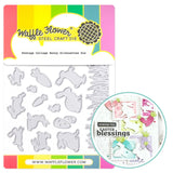 WAFFLE FLOWER: Postage Collage Bunny Silhouettes | Die