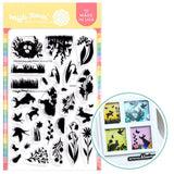 WAFFLE FLOWER: Postage Collage Spring Silhouettes | Stamp