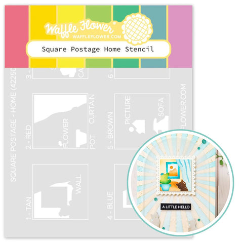 WAFFLE FLOWER: Stencil | Square Postage Home