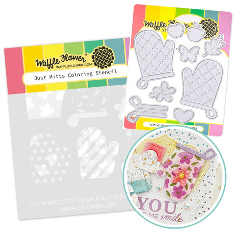 WAFFLE FLOWER: Stencil & Die Combo | Just Mitts