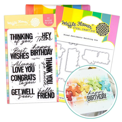 WAFFLE FLOWER: Stamp & Die Combo | Mixed Sentiments
