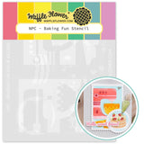 WAFFLE FLOWER:  Stencil |  Nesting Postage Collage | Baking Fun