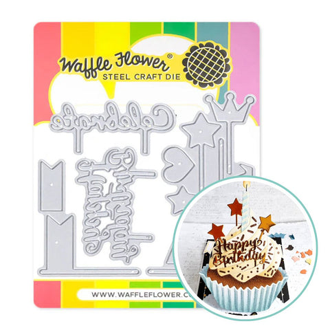 WAFFLE FLOWER:  Cupcake Toppers | Die