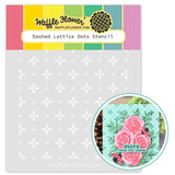 WAFFLE FLOWER: Dashed Lattice Dots | Stencil