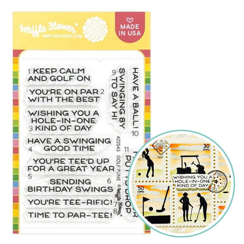 WAFFLE FLOWER: Stamp | Golf Puns