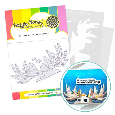 WAFFLE FLOWER: Holiday Moose | Stencil & Die