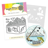 WAFFLE FLOWER: Die & Stencil Combo | Lake Scene