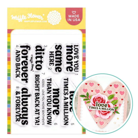 WAFFLE FLOWER: Love You More Sentiments | Stamp