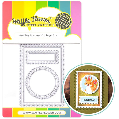 WAFFLE FLOWER: Nesting Postage Collage | Die